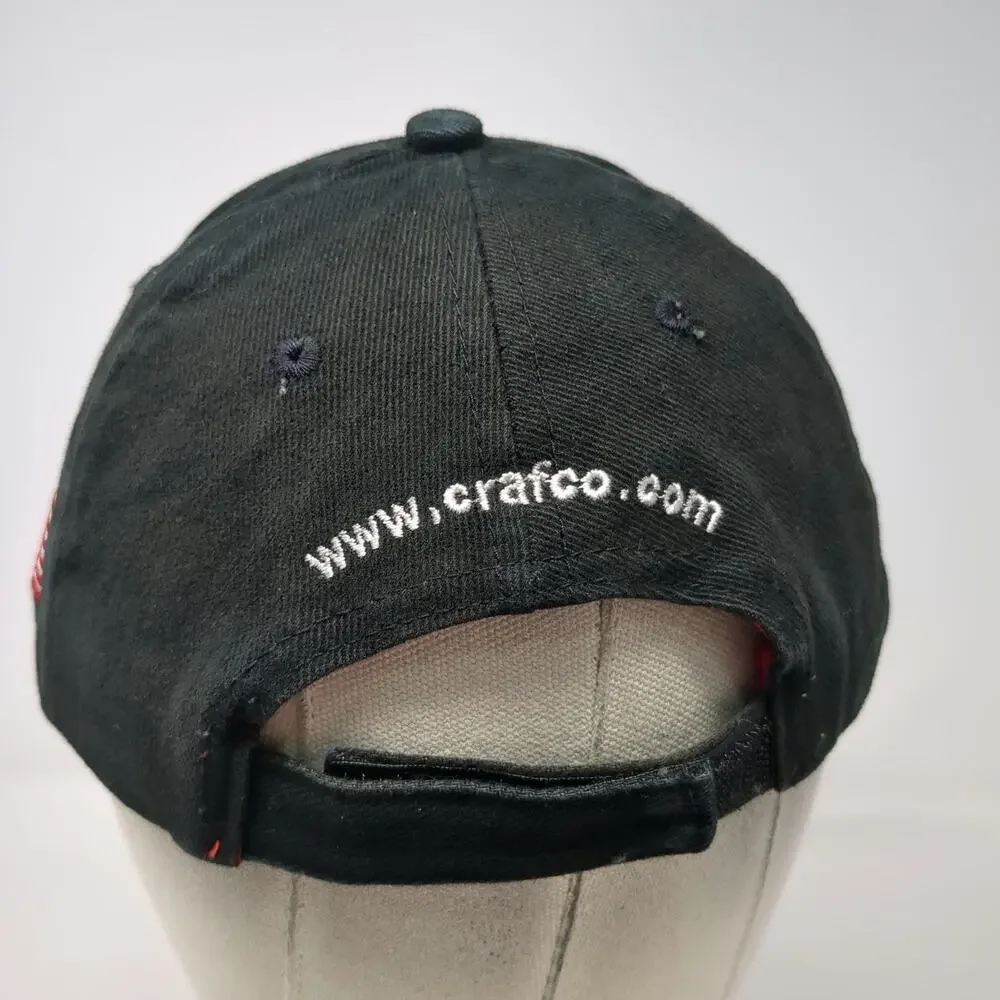 Crafco Baseball Cap Black One Size Hat American Flag Logo Strapback Pavement